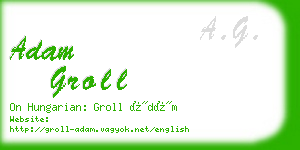 adam groll business card